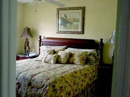 The Master Bedroom with king bed and TV.