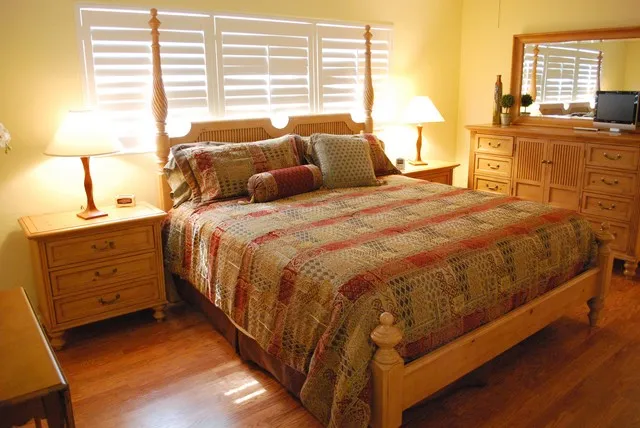 Master Bedroom with King-sized bed and TV