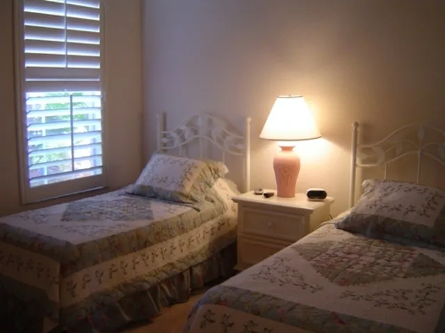 GUEST BEDROOM WITH TWIN BEDS; INCLUDES FLAT SCREEN TV