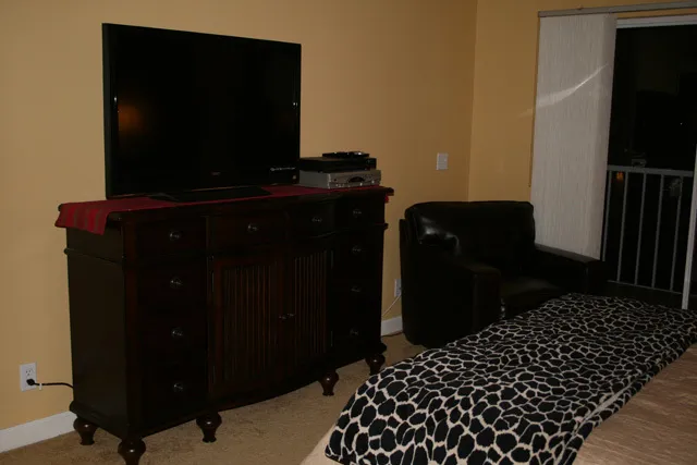 Brand new HD tv and bedroom set, purchased in December of 2009.