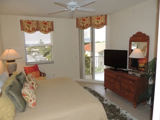 MasterSuite features a king bed, flat screen tv, private bath and views 