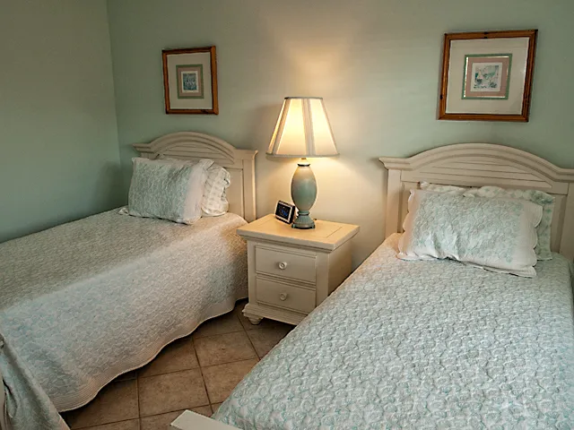 The guest room offers twin beds and lots of room for the kids or your guest