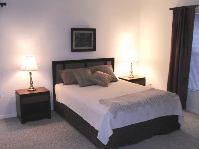Master Bedroom with queen bed, large walk-in closet