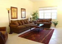 Sit in comfort while watching the 50" HDTV