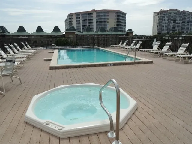 4th floor heated pool, spa, sauna and sun deck 