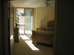 master bedroom and sliding door to balcony