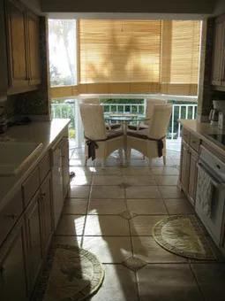 galley kitchen and breakfast nook