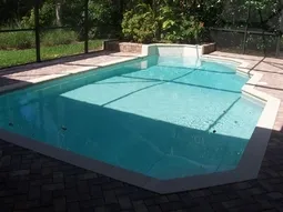 large lanai with heated pool