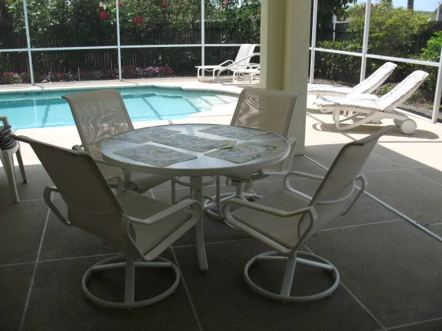 Outdoor dining area
