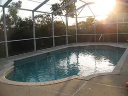 Heated pool has southwestern exposure and private garden for sun bathing
