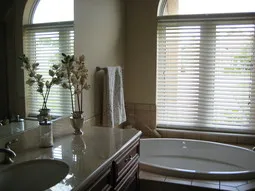 Master bathroom with marble counter tops and jacuzzi