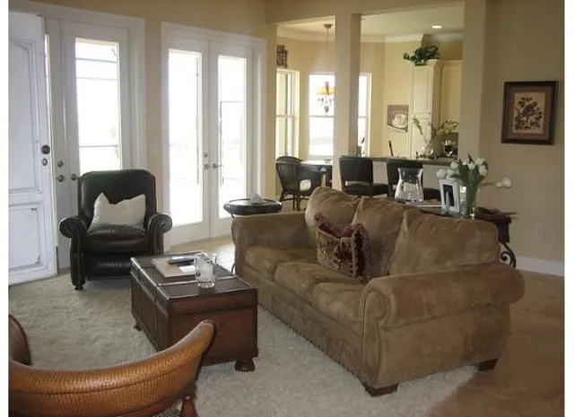 great room with french doors leading to lanai