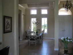 Open floor plan showing dining room from family room