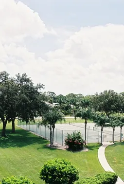 Tennis courts & park are just outside your front door, on east side