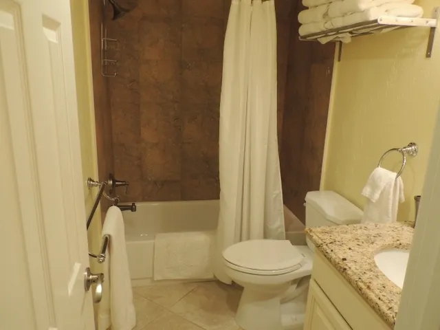#109 guest bath has also been upgraded and has a tub/shower combo