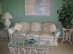 Sofa has a pull-out Queen size bed.