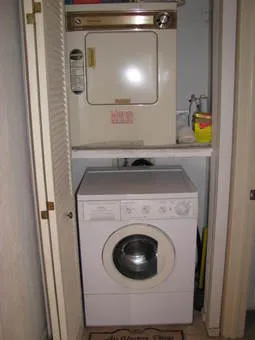 Full size washer and compact dryer
