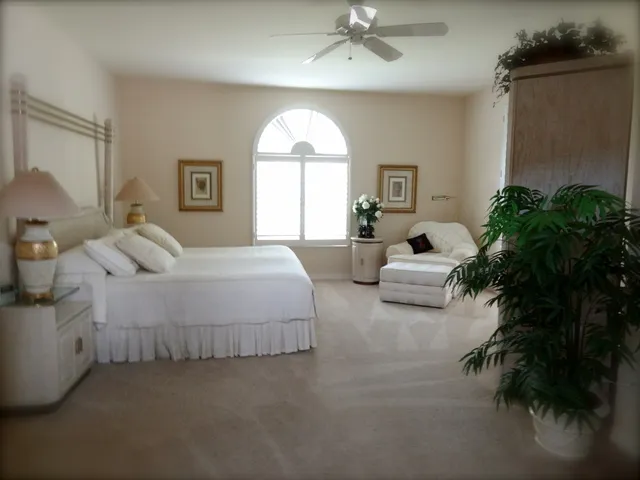 Master bedroom with King size sleep number bed