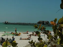 Naples Beach and Pier located directly across the street from the house