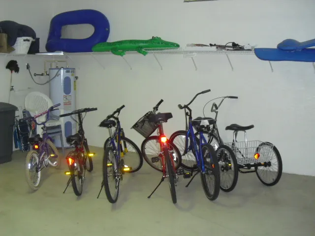 Bikes in our garage that are available for our guests use.