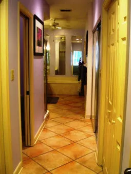 Extra large master bathroom leading to large soaking tub