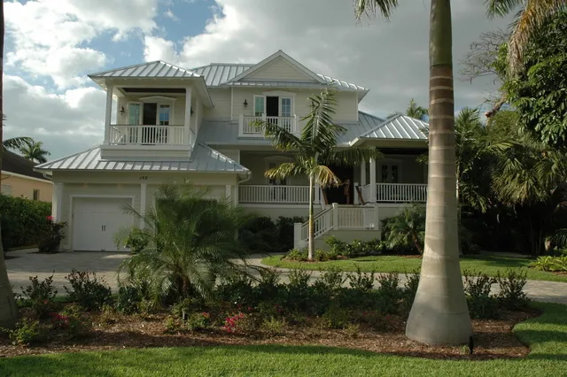 Front view of our house, from North Lake Drive in Olde Naples.