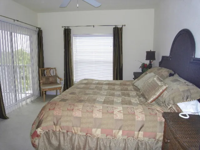 Master Bedroom with sliding doors to balcony