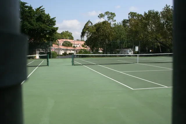 Play tennis courts are step away.