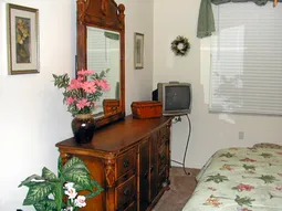 Master bedroom bureau and TV