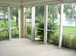 Lanai with electric hurricane shutters