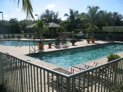 Tropical resort style pools at clubhouse.
