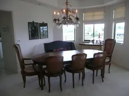 Dining-room is fully equipped for entertaining.
