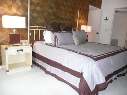Warm, comfortable, master-bedroom. 
