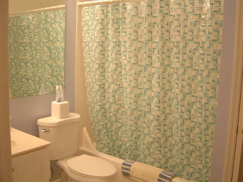Adjacent guest bath