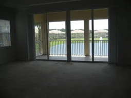 Lake & balcony view from living room