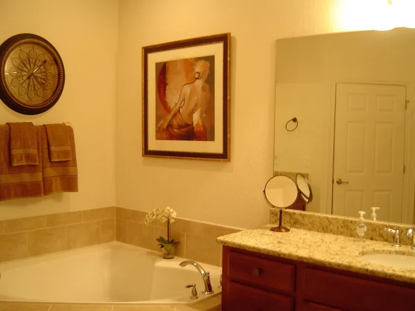 Master bath with double vanities