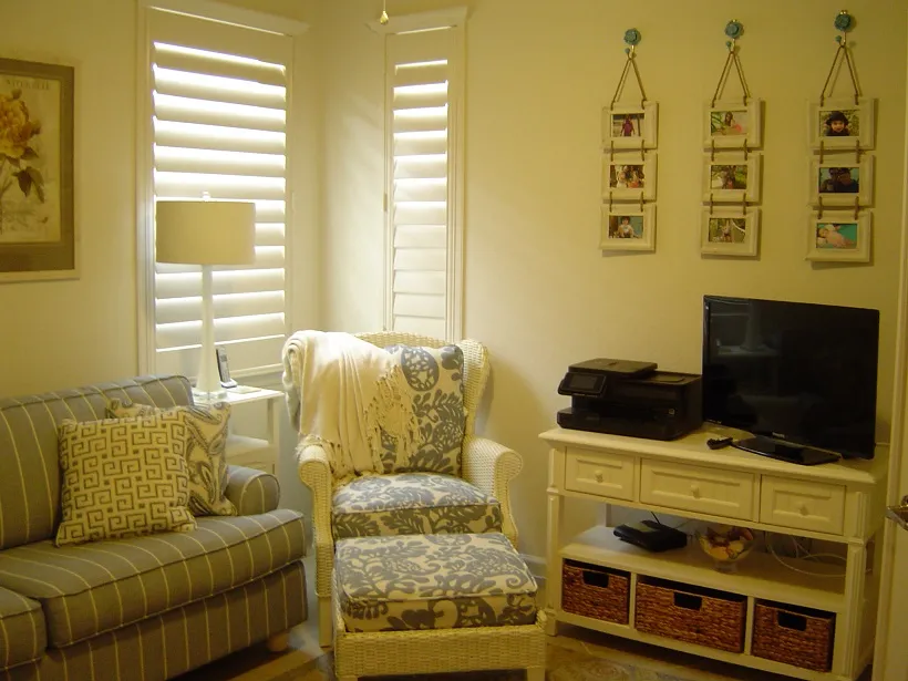 Den with sleeper sofa and flat screen TV