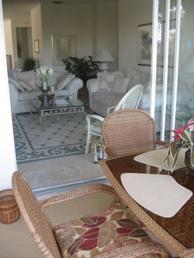 Lanai and living room