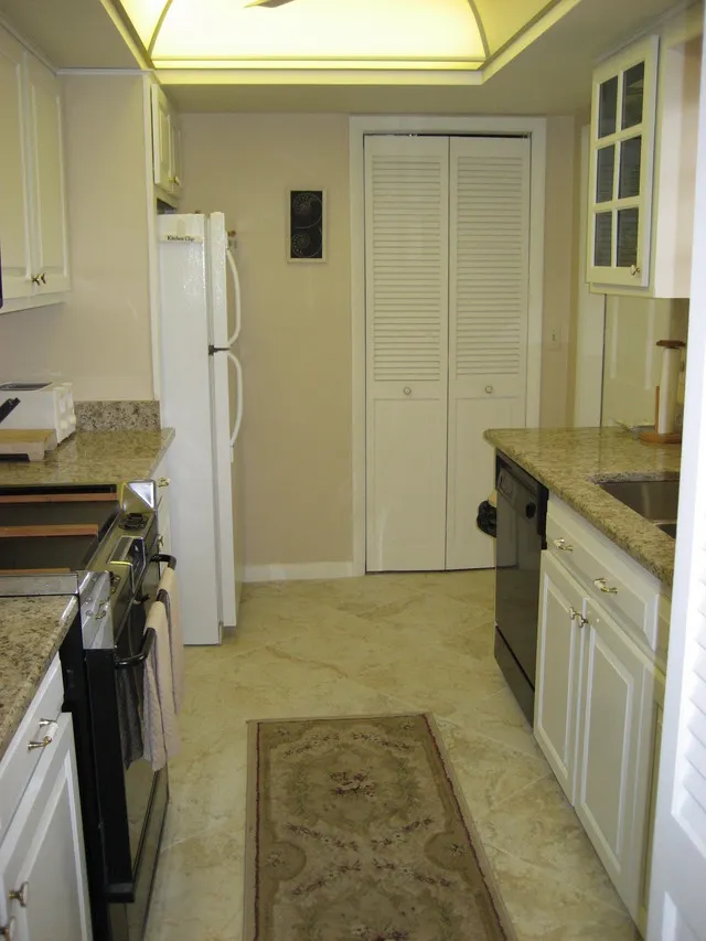 View into kitchen