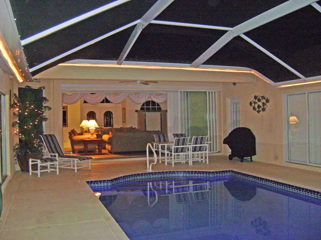 Pool at night
