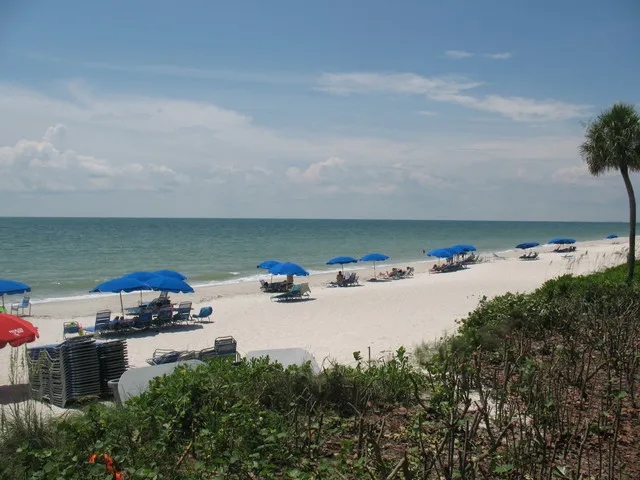 Private beach for Pelican Bay residents only.  