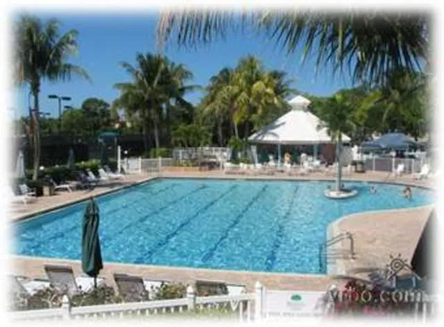 Olympic size pool with 11 lighted tennis courts to the left of the pool.